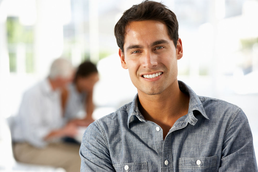 Man smiling
