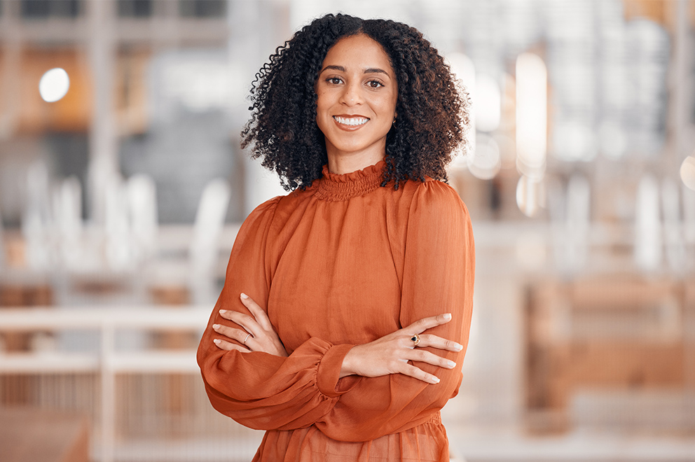 woman smiling