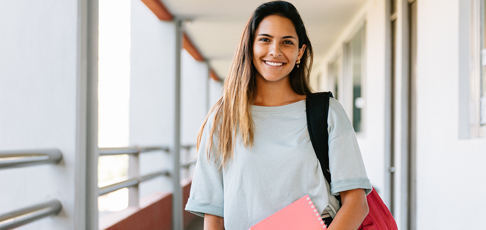 Smiling student