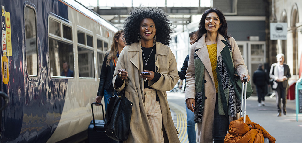 Two women traveling