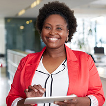 Woman smiling