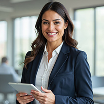 Woman in office