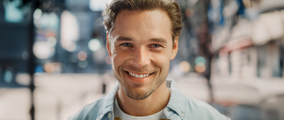 man smiling