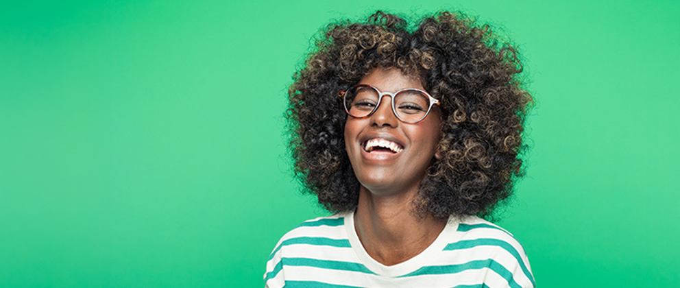 woman smiling