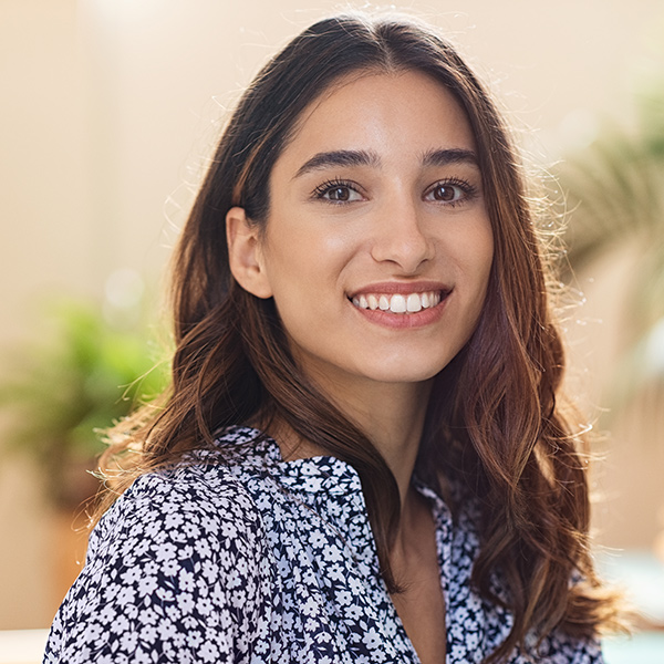 Woman smiling