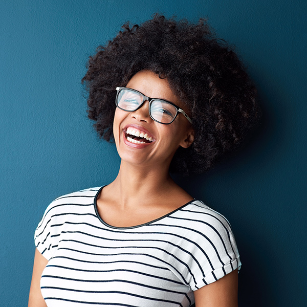 Woman smiling