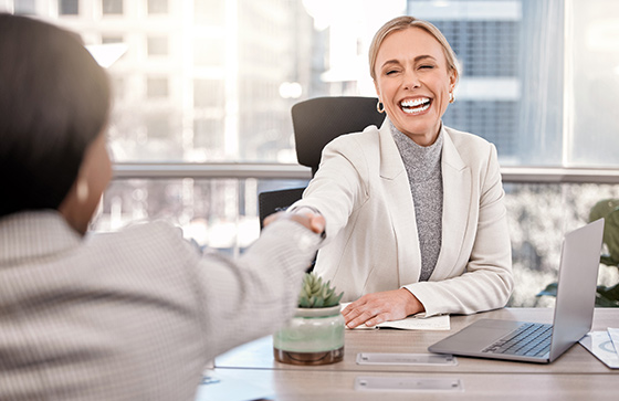 Woman smiling in office